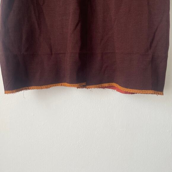 Manning Silver Vintage 70’s Long Sleeve Knee Length Dress in Brown SIZE 10 - Picture 6 of 8